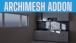 Archimesh addon scene creation overview Blender 40 [upl. by Ocsic]