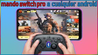 CONECTAR MANDO DE NINTENDO SWITCH PRO CONTROLLER A ANDROID [upl. by Irrehs]