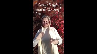 3 Ways to Style and Tie Your Winter Scarf StepbyStep Video Guide  ampMake Gridland Scarf [upl. by Ivory]