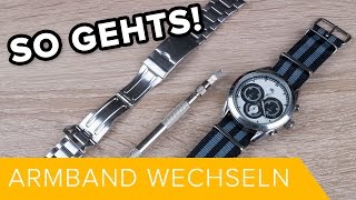 So Gehts Ein Uhrenarmband wechseln  DEUTSCH  TUTORIAL2  HD [upl. by Tuesday]