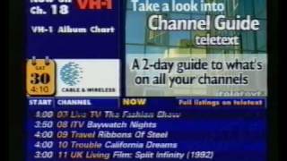 Cable amp Wireless  Channel Guide Saturday 30th August 1997 [upl. by Vincenz984]