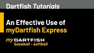 Training Module MyDartifsh BaseballSoftball  Effectively using myDartfish Express in your program [upl. by Calore]