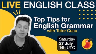 Cambly Live – Top Tips for English Grammar [upl. by Mirisola]