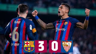 BARÇA 30 SEVILLA  LALIGA 202223 MD20 [upl. by Aldis]