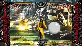 FFV GGXXAC Losers Finals  black SNAKE Venom vs AKA Millia [upl. by Shepp]