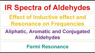 FTIR21  FTIR spectra of Aromatic aliphatic amp conjugated aldehyde  Fermi resonance  IR spectra [upl. by Seravart]