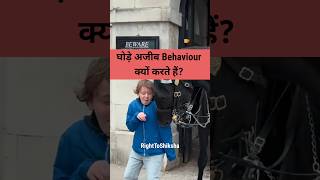 घोड़े इंसानों के साथ अजीब Behaviour क्यों करते हैं By Right To Shiksha [upl. by Armat]