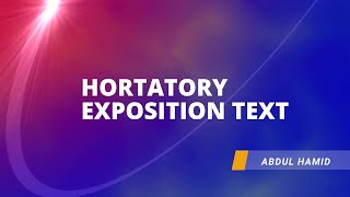 HORTATORY EXPOSITION TEXT [upl. by Hsuk543]