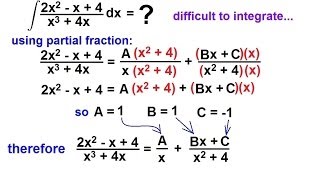 Calculus Integration  Partial Fractions 5 of 16 Case 3 Distinct Quadratic Factors [upl. by Yleek]