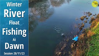 Winter River Float Fishing With Bread  Frosty Dawn On The Avon  281123 Video 452 [upl. by Lezned438]