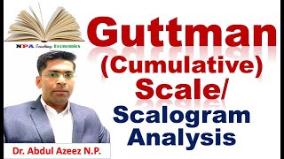 Guttman Cumulative Scale4 Scalogram Analysis Dr Abdul Azeez NP NPA Teaching [upl. by Alisan363]