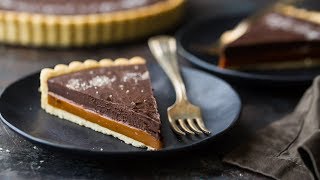 Salted Caramel Chocolate Ganache Tart [upl. by Aihseyn]