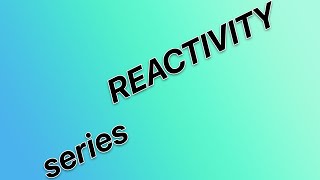 Reactivity Series REVISION SONG [upl. by Grindlay987]