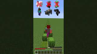 Cactus Damage vs Different Mobs in Minecraft shorts meme memes [upl. by Maryanne]