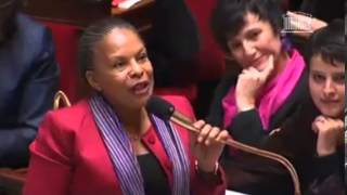 Christiane Taubira défend le mariage pour tous avec vigueur à lAssemblée Nationale [upl. by Valerle129]