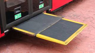 New bus for London quotThe Borismasterquot wheelchair ramp in operation [upl. by Dalenna]