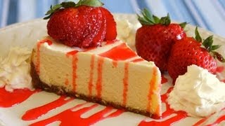 How to Make Easy Creamy Homemade New York Style Cheesecake  No Fuss Recipe  Click for Ingredients [upl. by Vanhook834]