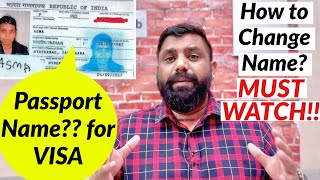 UAE passport rule Single Name Word  NO Entry passenger must follow🔥🔥 How to do Change Name [upl. by Adnicul626]