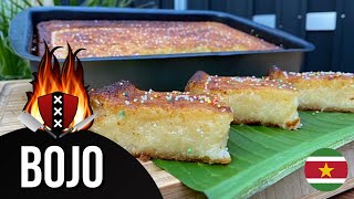 BOJO 🇸🇷  Surinaamse Cocos Cassave cake bereidt op de BBQ 22 [upl. by Adlesirc]