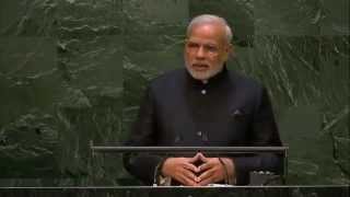 PM Modi addresses the United Nations General Assembly in New York [upl. by Atirabrab]