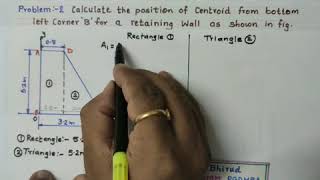 Centroid of dam section composite figureProbNo 2Engineering Mechanics GTU l ProfPankaj bhirud [upl. by Ivie]