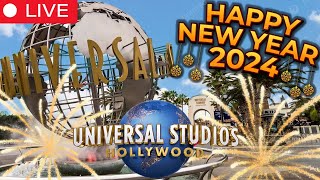 2024 New Years Eve Countdown Livestream From Universal Studios Hollywood [upl. by Llertal637]