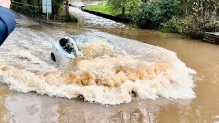 Crazy Tesla driver  Rufford Ford FLOOD  part 136 [upl. by Dragelin101]