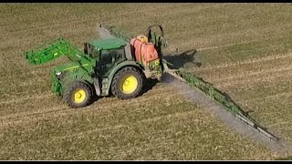 Nstein Video  John Deere 6140 R Amazone Feldspritze  Luftaufnahme [upl. by Avika32]