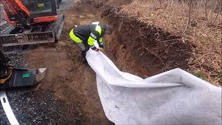 Bygging av Asak Mini støttemur med Kubota u274 Construction of retaining wall with Kubota u274 [upl. by Toole]