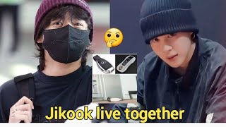 Jikook live together Jungkook adores Jimin hiding the evidence [upl. by Enidanreb]