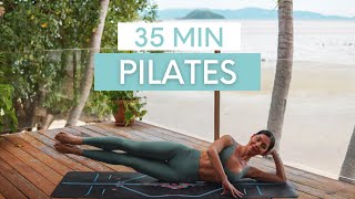 35 MIN PILATES WORKOUT  AtHome Mat Pilates No Standing amp No Equipment [upl. by Serene830]