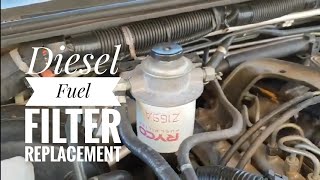 Diesel Fuel Filter Replacement  Nissan Navara Do it yourself [upl. by Nahtnoj]