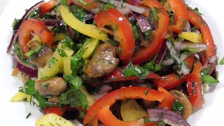 САЛАТ «пальчики оближешь» с шампиньонами БЕЗ Майонеза Delicious salad Кулинарный Клуб [upl. by Welker]