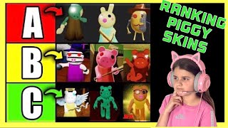 RANKING EVERY PIGGY SKIN Chapter 1  12  Roblox Piggy Game Roblox Gaming [upl. by Lekzehcey82]