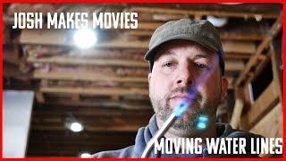 Moving Water Lines DIY Plumbing renovation [upl. by Nemrac]