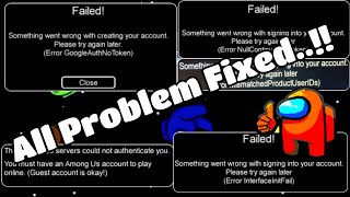 Among Us All Problem Fixed  Sign In Fix  MismatchedProductUserIDsFix  NullContinuanceTokenFix [upl. by Gram]