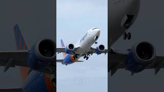 Allegiant Air’s First 737 MAX 8200 Delivery ￼Flight Takeoff From Boeing Field shorts aviation [upl. by Kcirttap]