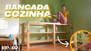 DIY  APRENDA A FAZER UMA BANCADA DE COZINHA DE MADEIRA  Ep 10 [upl. by Eardna]