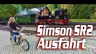 Simson SR 2 Ausfahrt Teil 4 Jöhstadt Pressnitztalbahn Erzgebirge Tour Rundfahrt Oldtimer Blondie [upl. by Stoneham676]