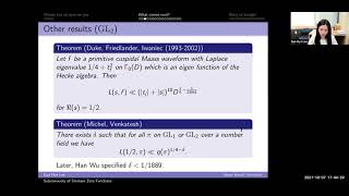 Subconvexity of Shintani Zeta Functions  Eun Hye Lee [upl. by Purington]