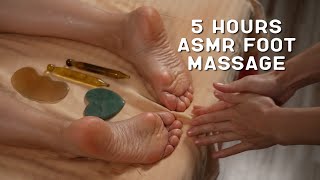 5 hours ASMR for DEEP SLEEP😴 Best Foot and Legs Massage [upl. by Lordan844]