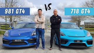 Porsche 981 GT4 vs 718 GT4  Full Comparison Review [upl. by Rothenberg]