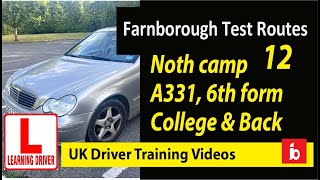 Driving test routes Farnborough Part 12 north camp A331  driving TESTROUTES car [upl. by Eyde]