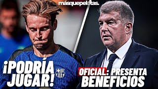 🔴 ¡ES OFICIAL EL BARÇA PRESENTA BENEFICIOS  FRENKIE DE JONG LISTO PARA JUGAR [upl. by Nyrem]