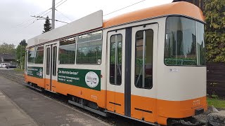 Mitfahrt DÜWAG Großraumbeiwagen Typ quotMannheimquot  Braunschweiger VerkehrsAG Beiwagen 7474 [upl. by Massingill]