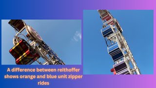 A difference between reithoffer shows orange and blue unit zipper rides [upl. by Ahtar]