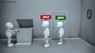 Happy New Year 2024 Funny Meme  Edits MukeshG [upl. by Sall255]