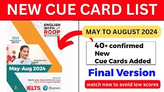 Final version  May to August cue card 2024 [upl. by Schmitt]