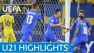 Under21 highlights Slovakia v Sweden [upl. by Esserac494]