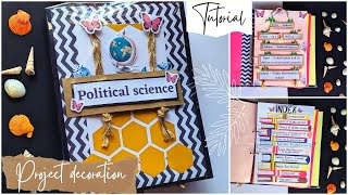 Project file decoration  Class 12th political science project  Project file decoration ideas [upl. by Warfield]